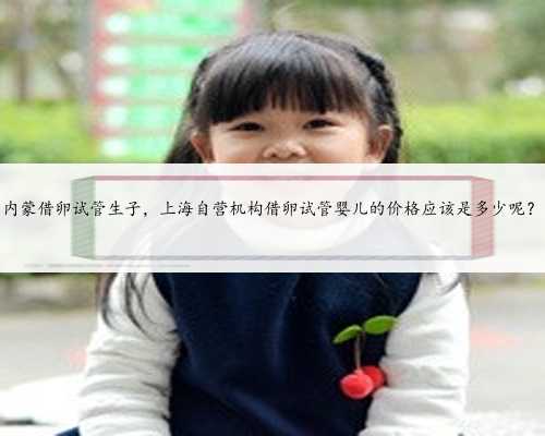 内蒙借卵试管生子，上海自营机构借卵试管婴儿的价格应该是多少呢？